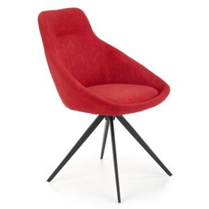 Czerwone tapicerowane krzesło do salonu - Bondi