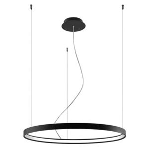 Czarna lampa wisząca pierścieniowa LED - EXX229-Riwas