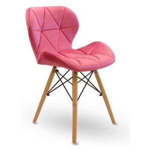 Krzesło Milo Velvet różowy