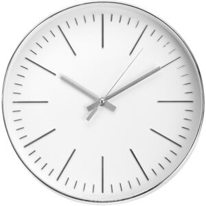 Zegar ścienny Quartz, srebrny, 30 cm