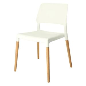 Skandynawskie krzesło Pollo - białe