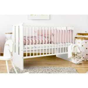Klasyczne łóżeczko niemowlęce Paula 120x60 białe