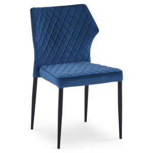 Pikowane krzesło z tkaniny aksamitnej K331