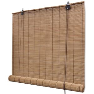 Brązowa bambusowa roleta 120 x 220 cm