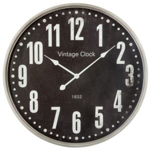 Zegar do salonu ścienny Vintage Clock, Ø 67 cm, czarny