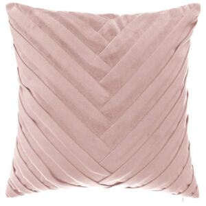 Poduszka dekoracyjna do salonu, sypialni, welurowa, kolor różowy, 40 x 40 cm