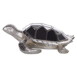 Dekoracja żółw lustrzany srebrny TORTOISE
