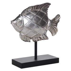 Dekoracja ryba lustrzana na podstawce srebrna ANGELFISH