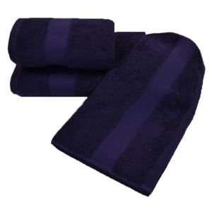 Luksusowy mały ręcznik DELUXE 32x50cm z Modalu Ciemnoniebieski (śliwka)