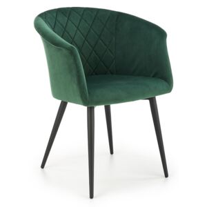 Nowoczesne krzesło tapicerowane KATO zielony velvet