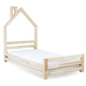 Łóżko dziecięce z lakierowanego drewna świerkowego Benlemi Wally, 90x200 cm