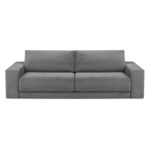 Szara sztruksowa 3-osobowa sofa rozkładana Milo Casa Donatella
