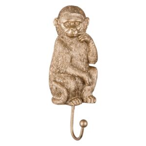 Haczyk w kolorze złota w kształcie małpki Leitmotiv Monkey