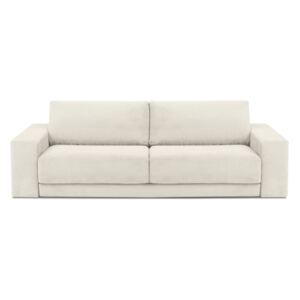 Beżowa sztruksowa 3-osobowa sofa rozkładana Milo Casa Donatella