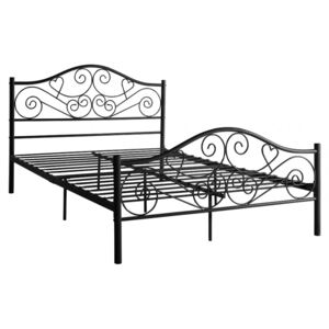 Łóżko LEYNA - 140 × 190 cm - Metal - Czarny