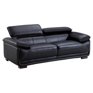 Sofa 3-osobowa ze skóry MACELO - Czarny