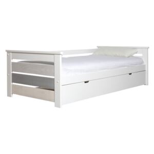 Wysuwane łóżko CELIANE – 2 × 90 × 190 cm – MDF – kolor biały