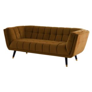 3-osobowa sofa z weluru SAMANTHA – kolor ochry
