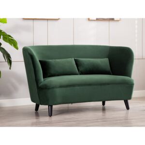 2-osobowa sofa LOUKA z weluru - kolor zielony