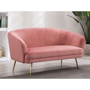 3-osobowa sofa DOMUR z weluru – kolor różowy