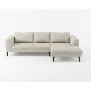 Narożna sofa z tkaniny PRADO - Kolor beżowy - Narożnik prawostronny