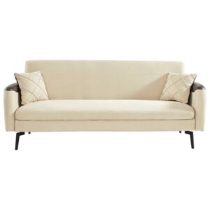3-osobowa sofa rozkładana klik-klak z tkaniny JORDY - Kolor beżowy