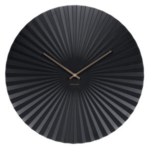 Czarny zegar Karlsson Sensu, Ø 50 cm