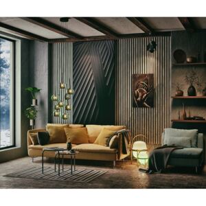 Jesion Capri - Lamele Premium 3D - Panele ozdobne ścienne akustyczne pionowe