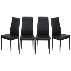 4 krzesła tapicerowane k1 czarne pasy nogi czarne
