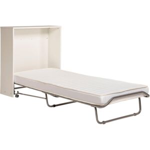 Składane łóżko z materacem, o wyglądzie komody