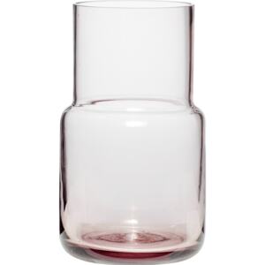Wazon Hübsch 17 cm różowy szklany