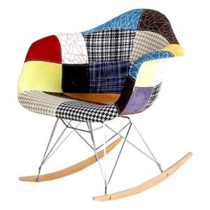 Krzesło bujane patchwork DSW rar kolorowy