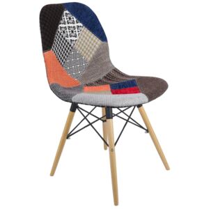 Fotel krzesło retro patchwork DSW RAR kolorowe