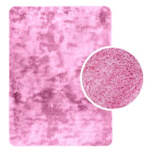 Shaggy dywanik łazienkowy pluszowy wysoki 60x90 różowy