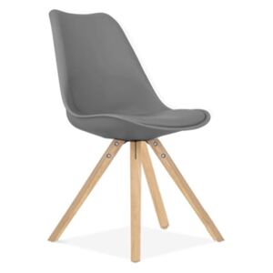 Krzesło design modern DSW retro szare + poduszka