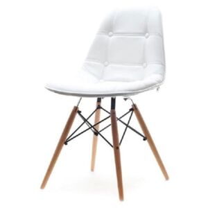 Tapicerowane krzesło hoker lyon biały