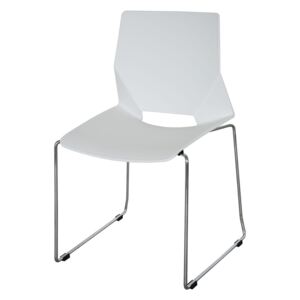 Nowoczesne krzesło do jadalni salonu biura białe
