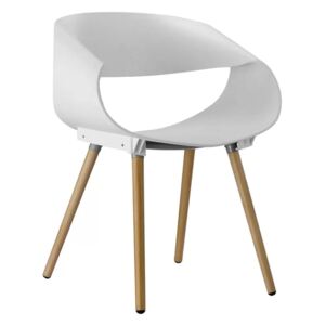 Krzesło gięte design z tworzywa do biura salonu białe