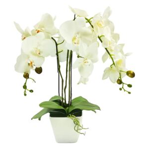 Sztuczny storczyk kwiatek kwiat orchidea biała