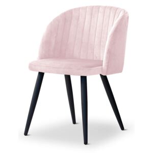 Krzesło ADELE różowy/ noga czarna
