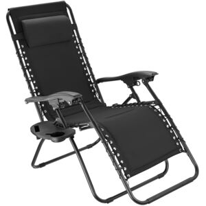 Tectake 402927 krzesło ogrodowe giuseppe - czarny