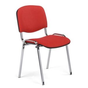 Krzesło konferencyjne ISO chrome czerwona tapicerka