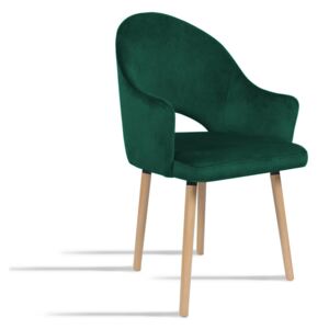Krzesło BARI zielony/ noga dąb/ SO260