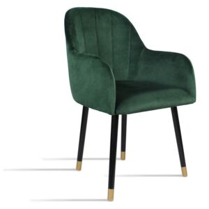 Krzesło BESSO zielony/ noga czarny gold/ SO260