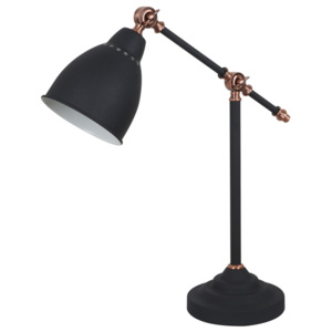 Lampka biurkowa Sonny 1 x 60 W E27 czarna/miedź