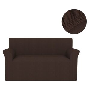 Elastyczny pokrowiec na sofę, pikowany, brązowy