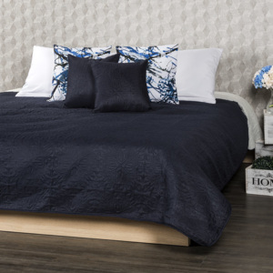 4Home Narzuta na łóżko Doubleface niebieski/kremowy, 220 x 240 cm, 2 szt. 40 x 40 cm