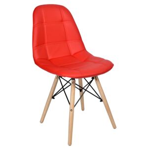 Krzesło tapicerowane DSW Lyon - czerwony