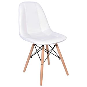 Krzesło tapicerowane DSW Lyon - biały