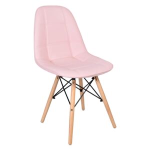 Krzesło tapicerowane DSW Lyon - różowy
